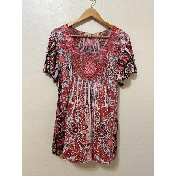 live and let live Tops - Y2K Live and Let Live Womans Embroidered Top Size L Fairygrunge 90s Artsy Punk